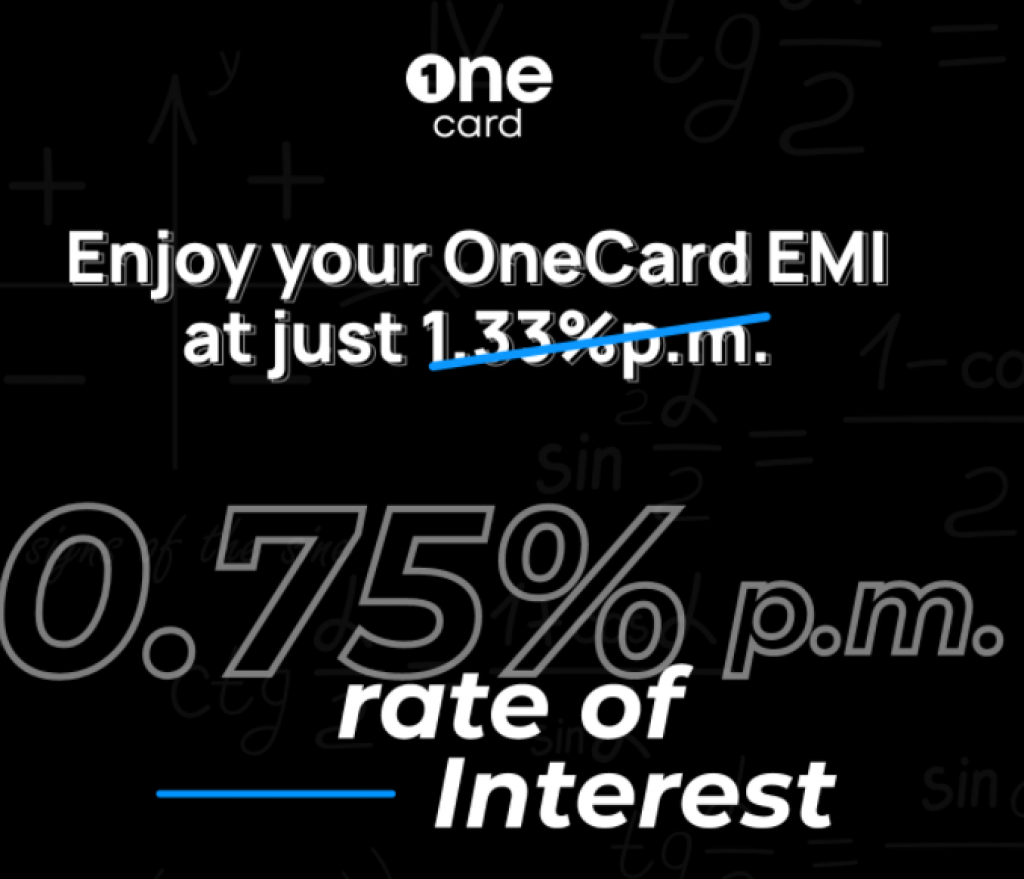 Onecard EMI Interest Rate