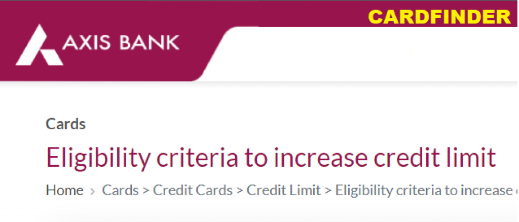 How to Increase Axis Bank Credit Card Limit