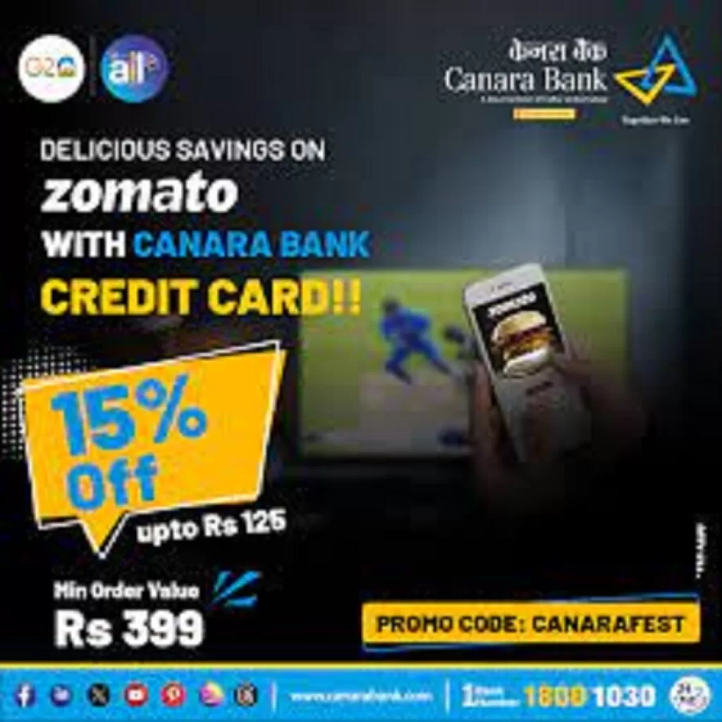 Canara Bank zomato credit card offer