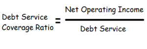 dividing net operating income by total debt service.