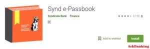 Synd e-passbook Install Application From Android