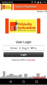 Login Syn e-passbook Application on Android