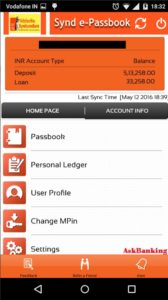 Synd e-passbook Dashboard