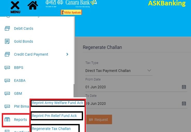 Syndicate Bank Duplicate Tax Payment