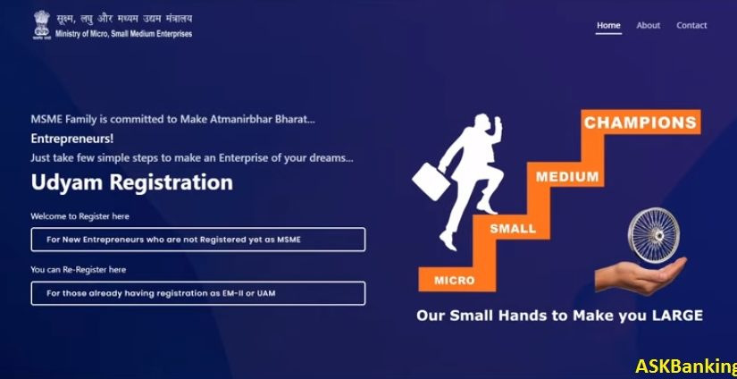 Udyam Registration For MSMEs, New Online Portal By GOI