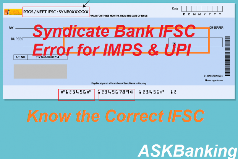 Syndicate Bank IFSC Error