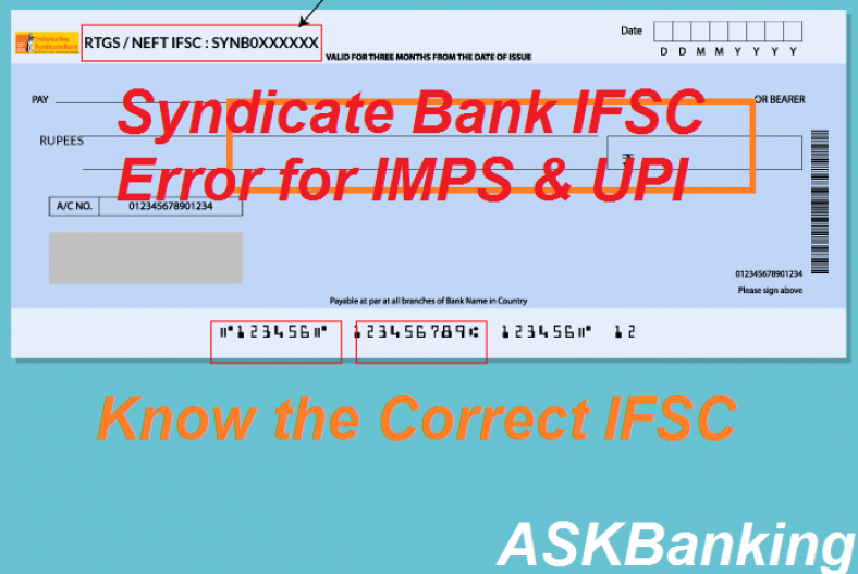 [Resolved] – Syndicate Bank IFSC Error For IMPS Transaction – CNRB0000033