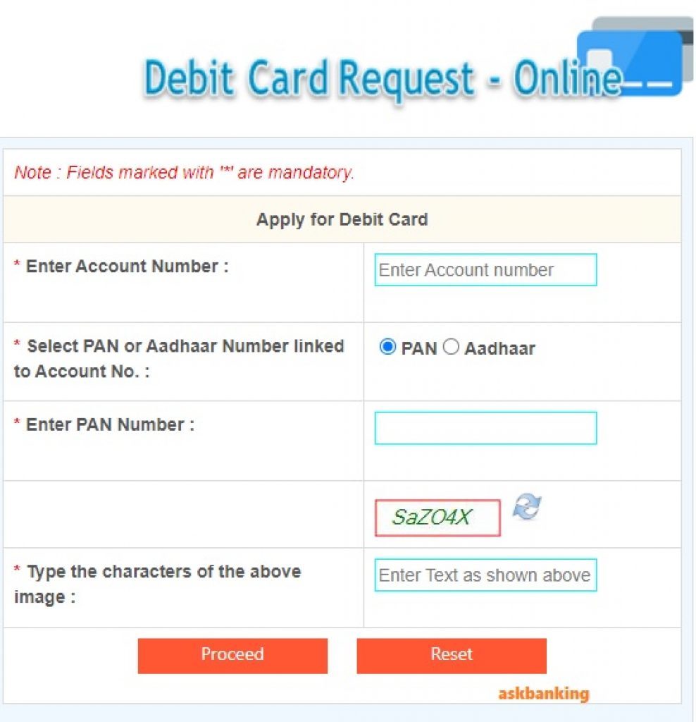 Canara Bank ATM Card Online