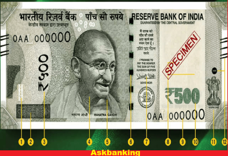 Check Rs 500 Fake Note